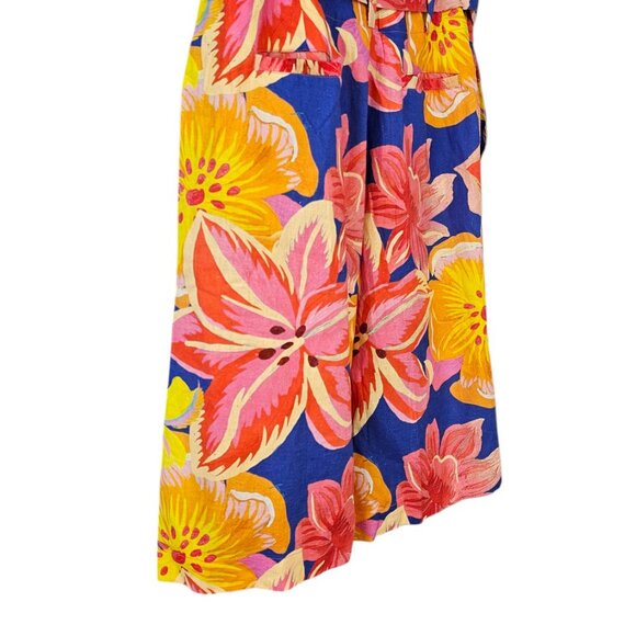 Farm Rio x Anthropologie Linen Blend Belted Bermuda Shorts, High Rise, Medium - Picture 10 of 11